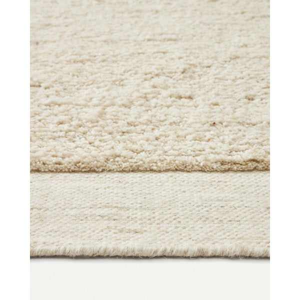 Fehér gyapjú szőnyeg 160x230 cm Marely – Kave Home-image-3