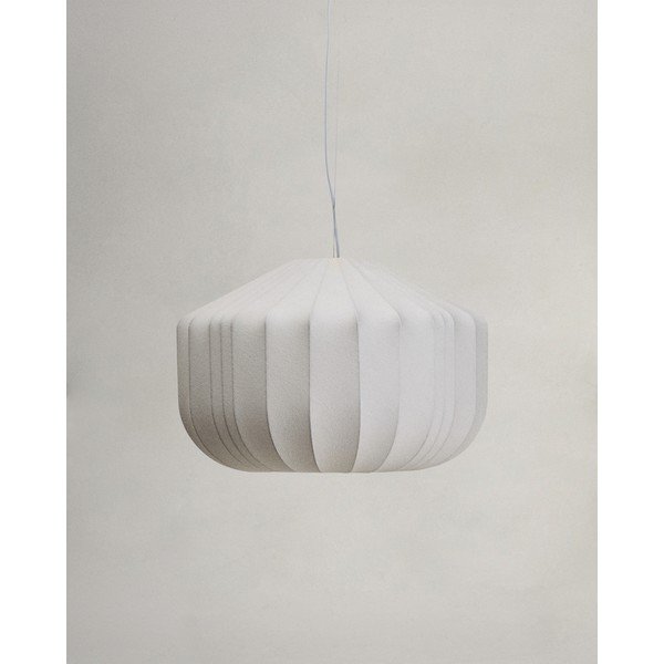 Fehér mennyezeti lámpa textil búrával ø 51 cm Somar – Kave Home-image-4