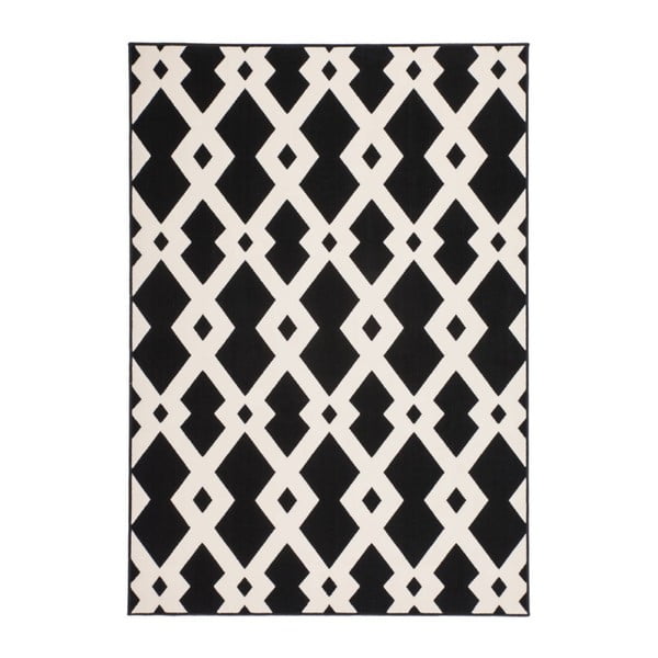 Stella Schwarz Weich fekete-fehér szőnyeg, 160 x 230 cm - Kayoom