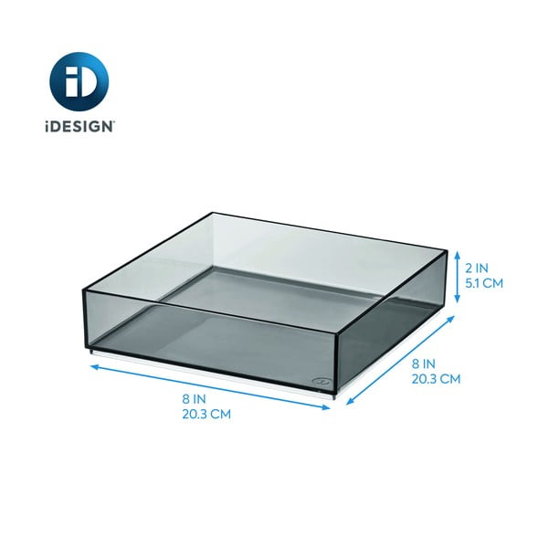 Matt fekete újrahasznosított műanyag fürdőszobai rendszerező kozmetikumokhoz – iDesign-image-4