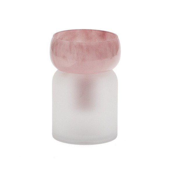 Rózsaszín üveg váza (magasság 19 cm) Kelse – Kave Home