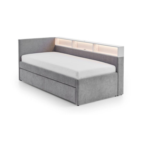 Szürke ágyneműtartós sarok gyerekágy ágyrács nélkül 90x200 cm Uno – Meise Möbel-image-4