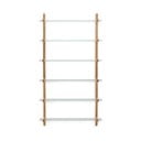 Natúr színű üveg moduláris polcrendszer 110x202x30,5 cm Sitra – Kave Home