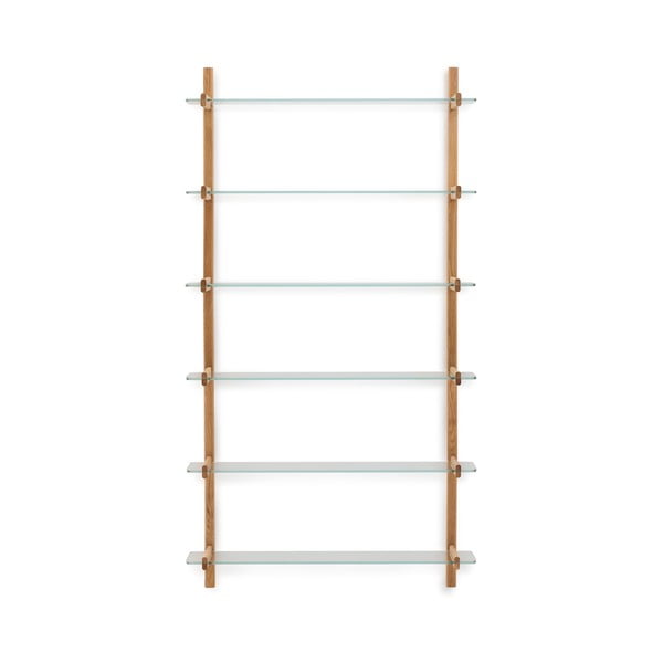 Natúr színű üveg moduláris polcrendszer 110x202x30,5 cm Sitra – Kave Home