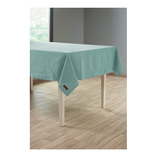 Zöld lenkeverék asztalterítő, 135 x 240 cm - Tiseco Home Studio