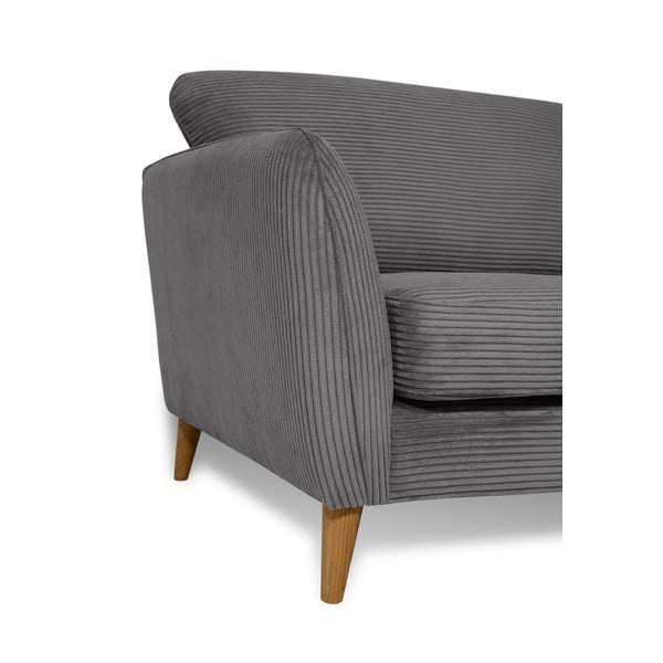Sötétszürke kordbársony kanapé 170 cm Paris – Scandic-image-4