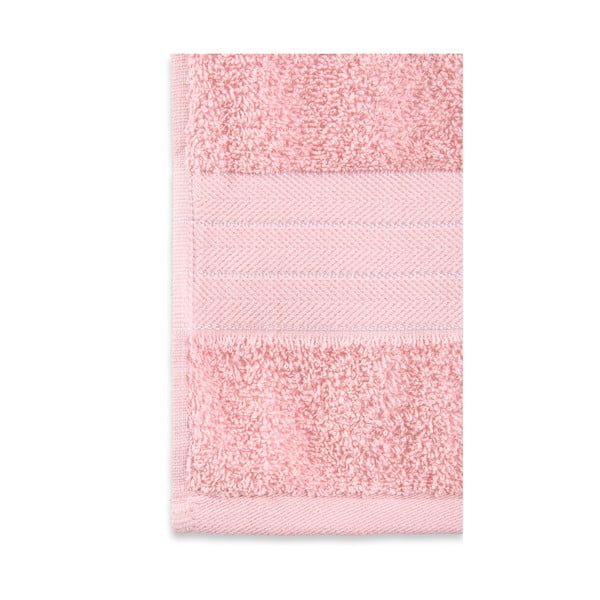 Rózsaszín frottír pamut fürdőlepedő szett 2 db-os 70x140 cm – Good Morning-image-2