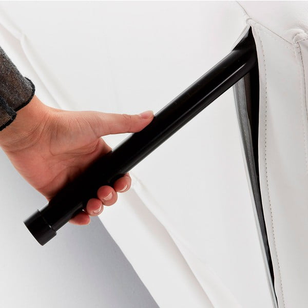 Regor fehér műbőr kinyitható kanapé - Kave Home-image-1