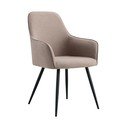 Szürke kárpitozott karfás étkezőfotel szett 2 db-os Harbo – House Nordic