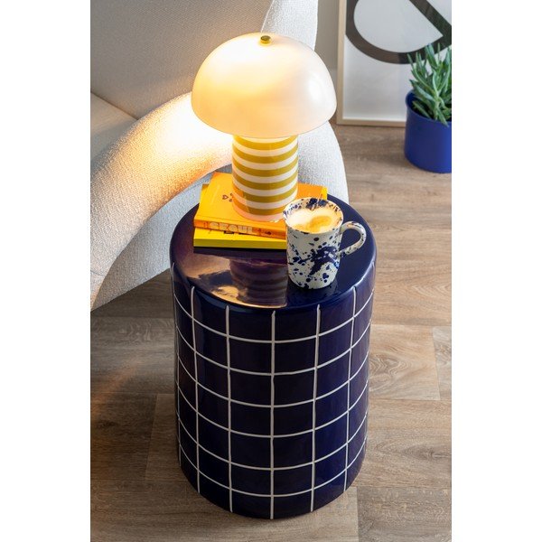 Kerámia kerek tárolóasztal ø 33 cm Retro Tiles – Leitmotiv-image-1