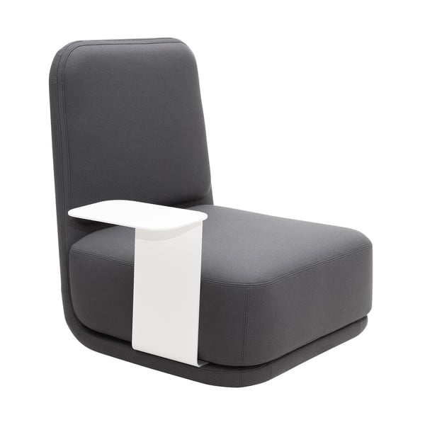 Standby High + Side Table sötétszürke fotel fehér fém kisasztallal - Softline