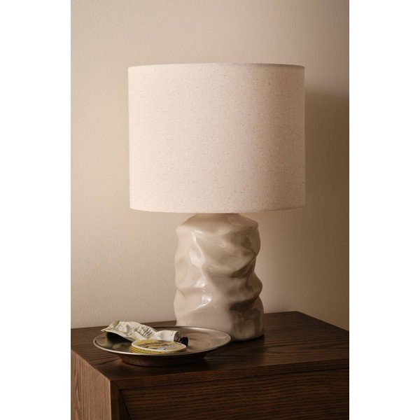 Szürke kerámia asztali lámpa (magasság 40 cm) Milera – Jotex-image-2