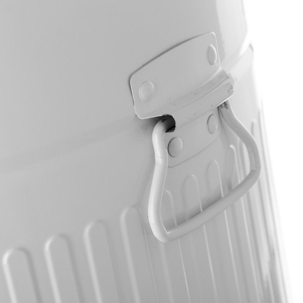 Fehér pedálos fém szemetes, 20 l - Casa Selección-image-2