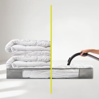 Vákuumos műanyag ágy alatti tárolódoboz 105x45x15 cm – Homéa