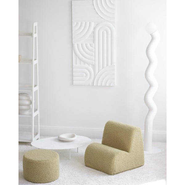 Zöld buklé gyerek fotel Cloud – Wigiwama-image-4