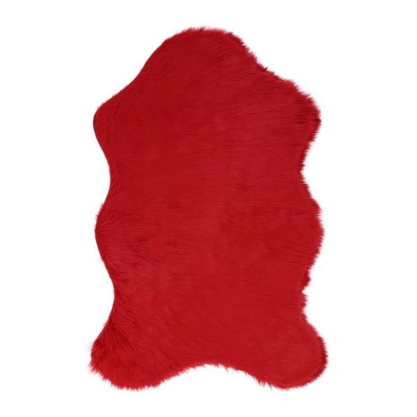 Pelus Red vörös műszőrme szőnyeg, 60 x 90 cm