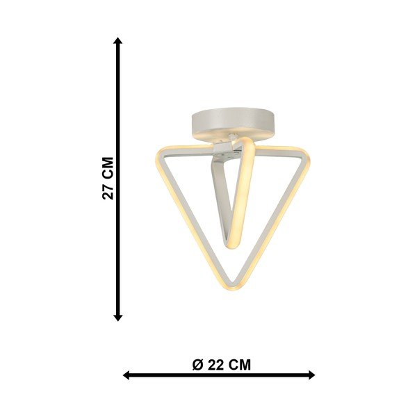 Fehér fém LED mennyezeti lámpa Baris – Squid Lighting-image-4