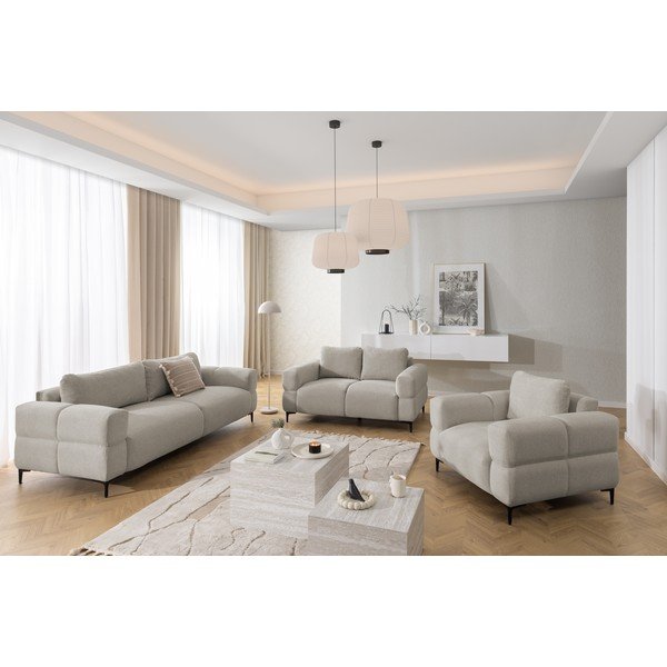 Bézs kanapé 154 cm Helio – Ropez-image-2