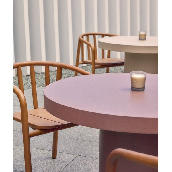 Beton kerek kerti étkezőasztal ø 90 cm Aiguablava – Kave Home-image-1