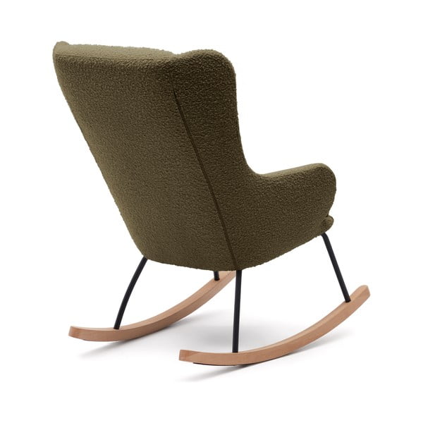 Zöld buklé hintafotel Maustin – Kave Home-image-2