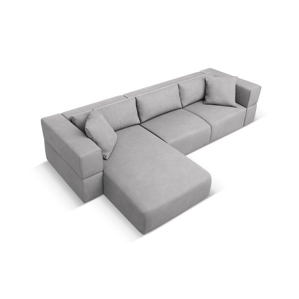 Világosszürke sarokkanapé (bal oldali) Esther – Milo Casa-image-3