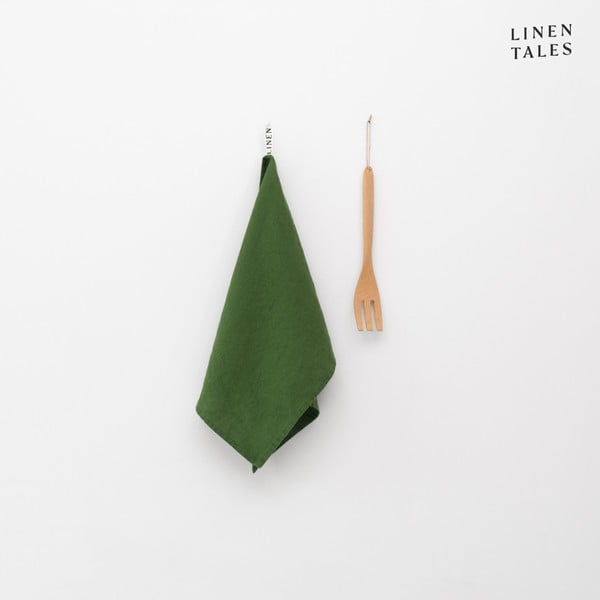 Len konyharuha 45x65 cm True Green – Linen Tales