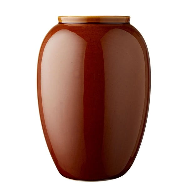 Sötét narancssárga agyagkerámia váza, magasság 25 cm - Bitz