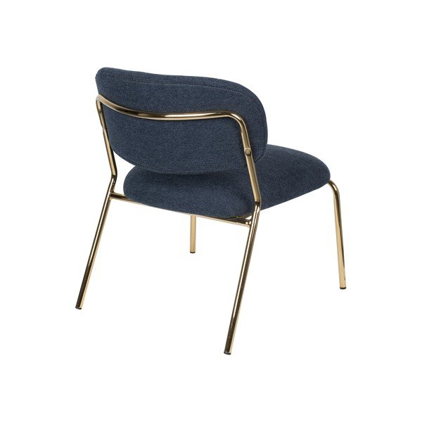 Sötétkék fotel Jolien – White Label-image-4