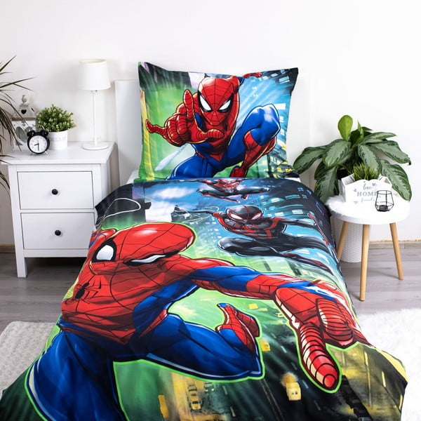 Egyszemélyes pamut gyerek ágyneműhuzat 140x200 cm Spider-man – Jerry Fabrics-image-2