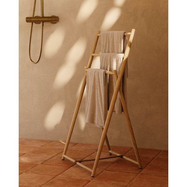 Natúr színű teakfa szobainas Roxana – Kave Home-image-1