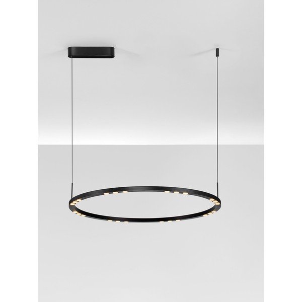 Matt fekete alumínium LED dimmelhető függőlámpa ø 80 cm Lunette – Nova Luce-image-4