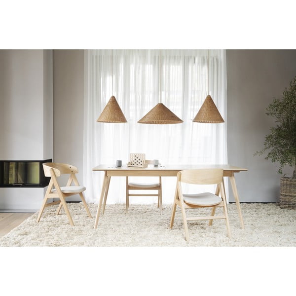 Bővíthető étkezőasztal kőrisfa dekoros asztallappal 190x90 cm Yumi - Rowico-image-2