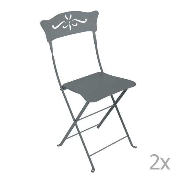 Bagatelle szürke összecsukható kerti szék, 2 db - Fermob