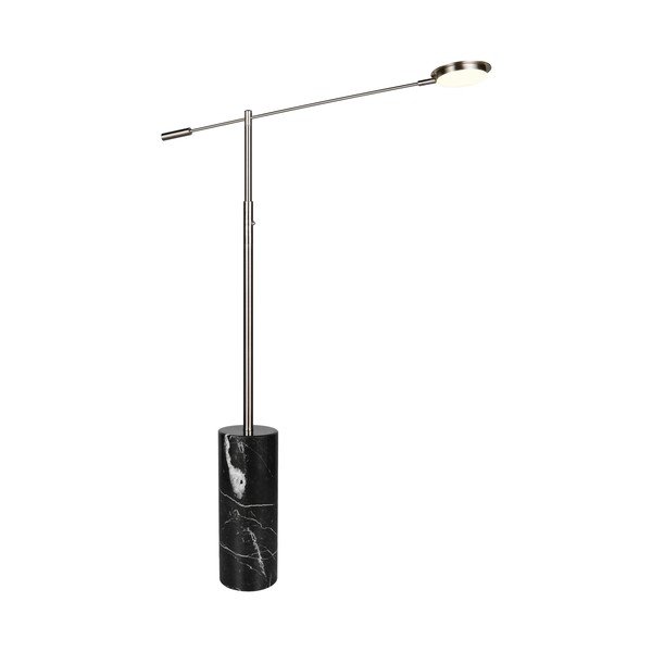 Fekete-ezüstszínű LED állólámpa (magasság 145 cm) Fiore – Trio Select