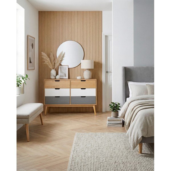 Cusco komód tömör borovi fenyőből, szélesség 120 cm - Marckeric-image-1