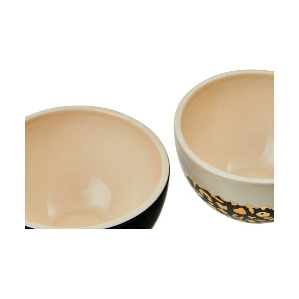 Krémszínű-aranyszínű agyagkerámia tálka szett 2 db-os 180 ml London – Premier Housewares-image-1