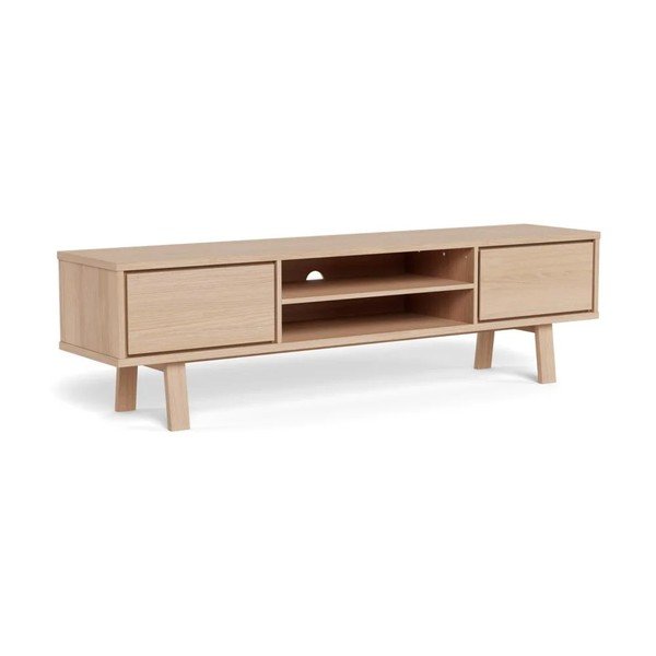 Világos natúr színű furnérozott TV-állvány 180x50x40 cm Lamberth – Actona