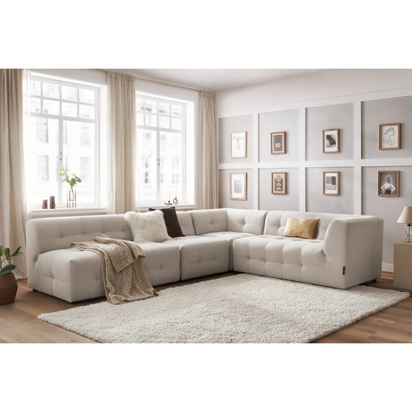 Bézs sarokkanapé (jobb oldali) Kleber - Bobochic Paris-image-1