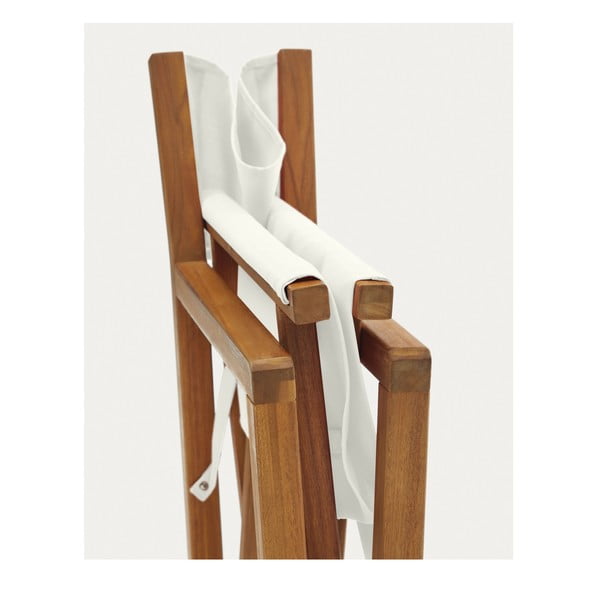 Fehér-natúr színű tömörfa kerti szék szett 2 db-os Thianna – Kave Home-image-4