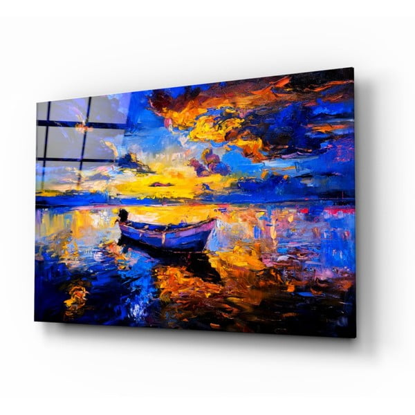Navy Blue Sunset üvegkép, 72 x 46 cm - Insigne