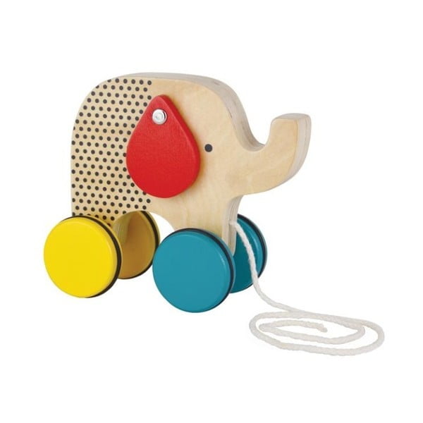 Elephant húzható játék mozgó fülekkel - Petit collage