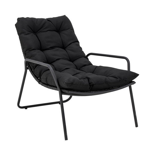 Fekete kerti napozóágy lábtartóval Boel - Bloomingville-image-2