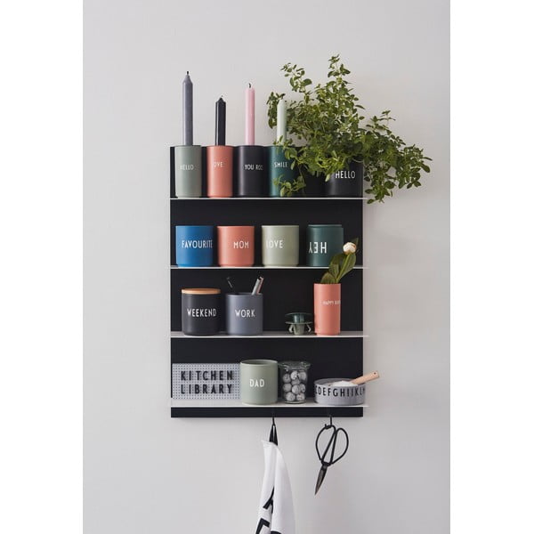 Sötétszürke porcelán bögre 300 ml Work – Design Letters-image-1