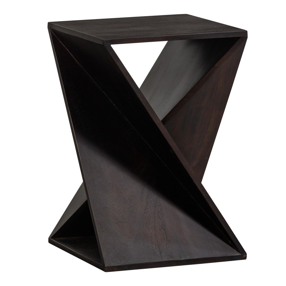 Akácfa tárolóasztal 41x41 cm Ikem WOOOD