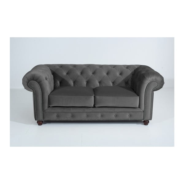 Orleans Velvet antracitszürke kanapé, 196 cm - Max Winzer