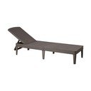 Barna műrattan kerti napozóágy Jaipur – Keter