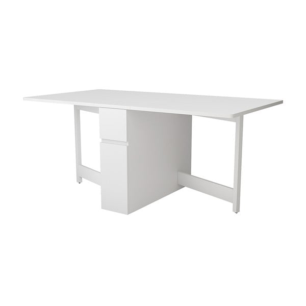 Kungla fehér többfunkciós kinyitható asztal - Woodman-image-2