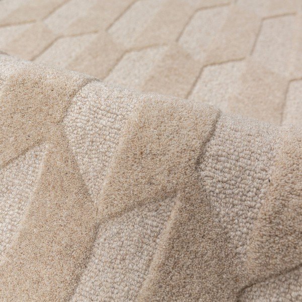 Natúr színű-kékeszöld kézi szövésű gyapjú szőnyeg 200x290 cm Apex Border Wool – Flair Rugs-image-4