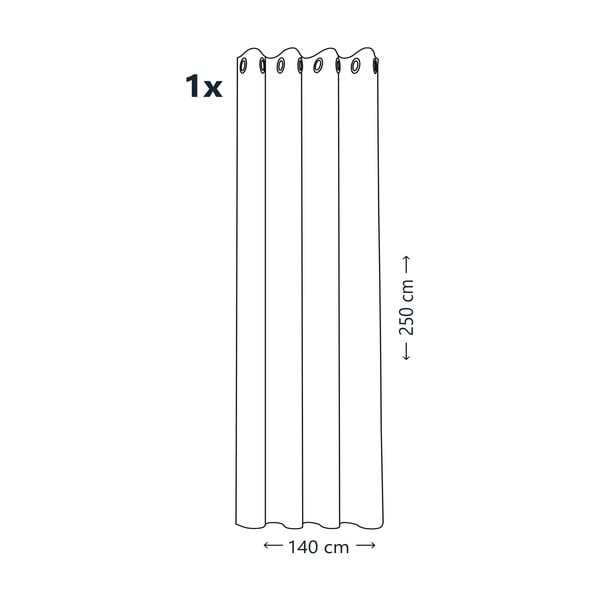 Floris rózsaszín függöny, 140 x 250 cm - AmeliaHome-image-2