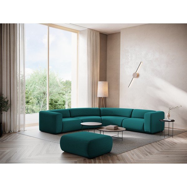 Türkiz bársony lábtartó Ekahi – Makamii-image-1